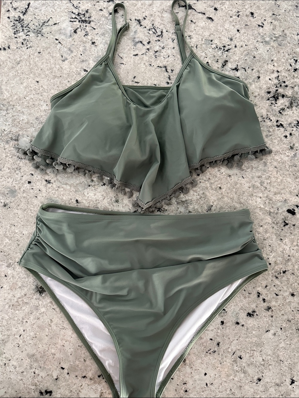 Tempt me bikini set XL green swimsuit